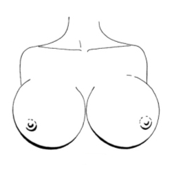 Идеально круглая форма груди Яблоко