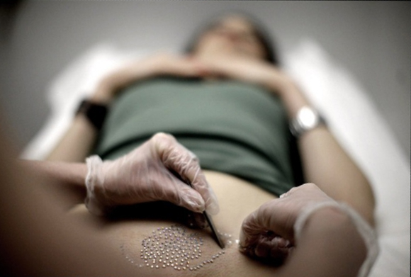 Бикини дизайн стразами - Vajazzling