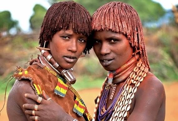 Аборигенка из племени Hamer (Хамер)