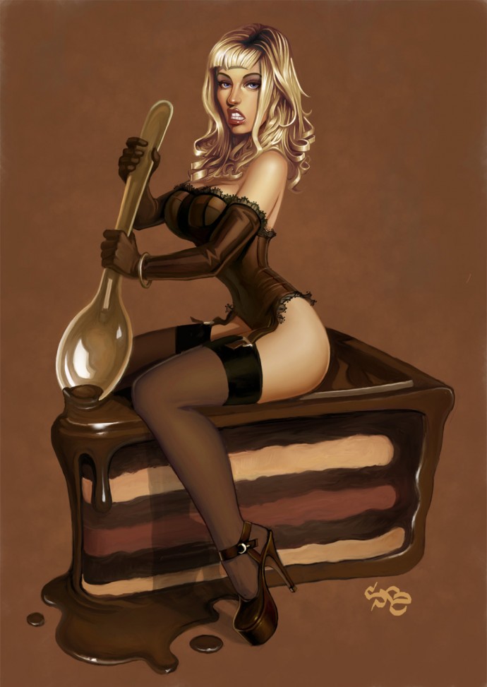 Пышногрудые музы на картинах Serge Birault