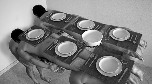 Мебель из голых мужчин